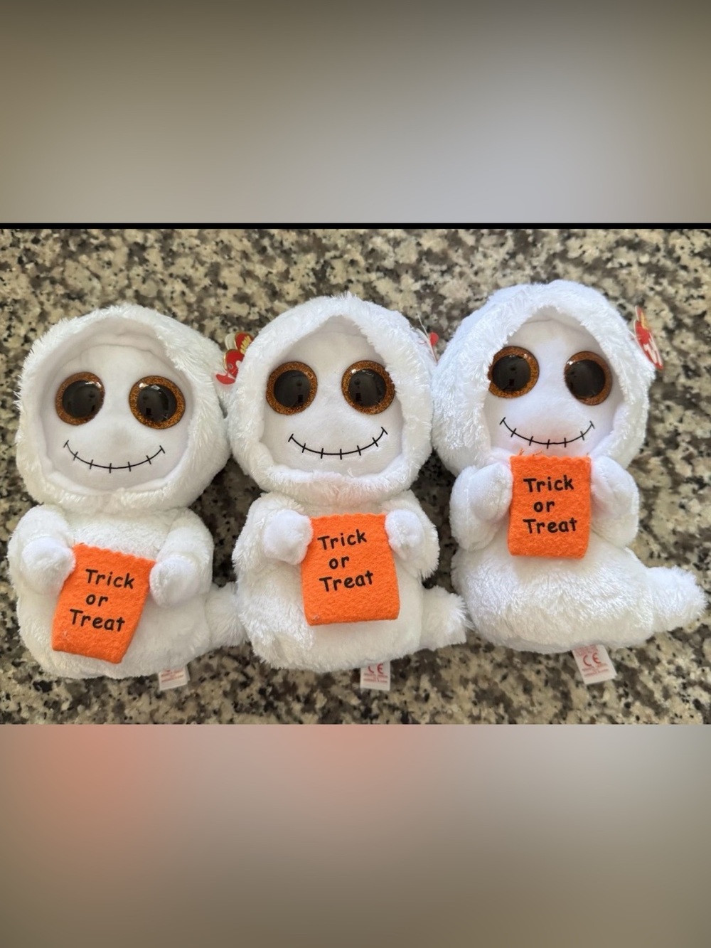 Ty Beanie Boos Mist Halloween Ghost Plush 6" 2016 Trick Or Treat Stuffed #0331